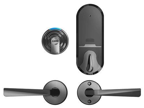 z166-22 hotel lock, matt black finish colour