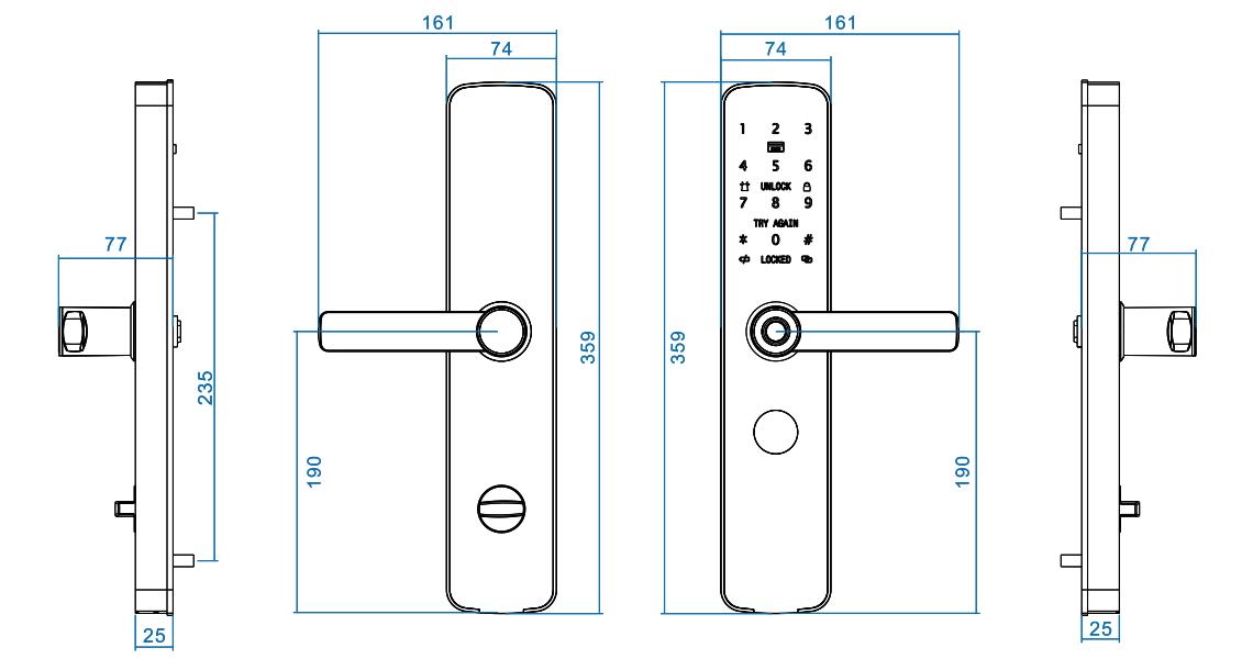 dimension of model Z701