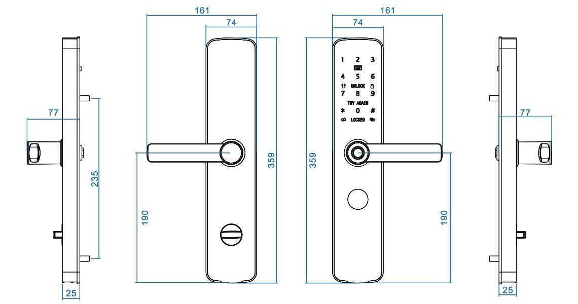 dimension of model Z701