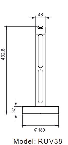measurement of UVC lamp RUV38