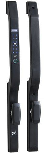 SS fingerprint bridge-cut lock X60 matt black for outdoors