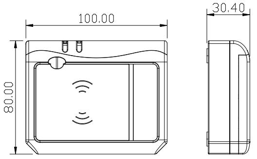 size of key card writer reader encoder