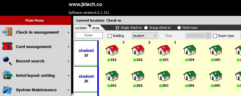 the room checked in and turn red
